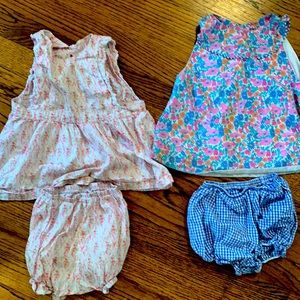 2 Red Beans Custom Dress & Bloomer Sets